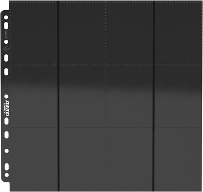 Ultimate Guard-No 24-Pocket QuadRow Pages Side-Loading Negro (10), Color (UGD010829