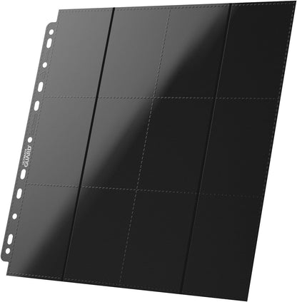 Ultimate Guard-No 24-Pocket QuadRow Pages Side-Loading Negro (10), Color (UGD010829