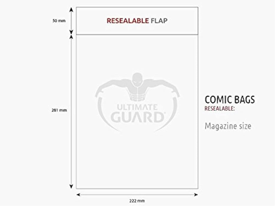 Comic Bags Resealable for Magazine Size (Pack of 100