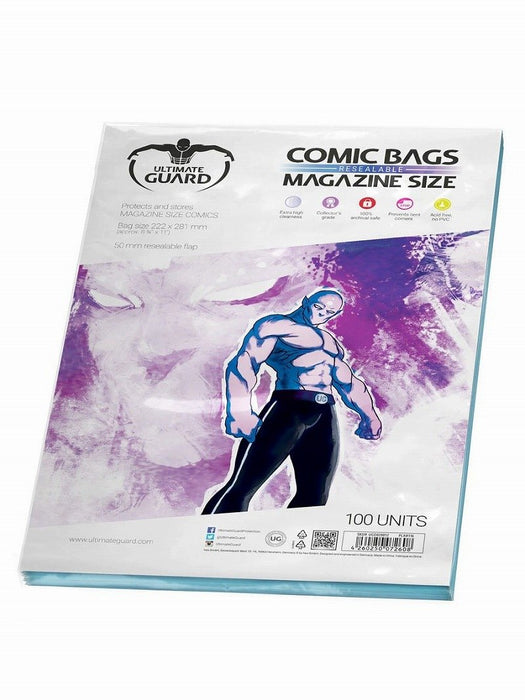Comic Bags Resealable for Magazine Size (Pack of 100