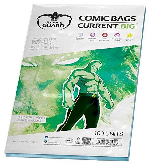 Ultimate Guard "BIG Comic Bags (Current, Transparent