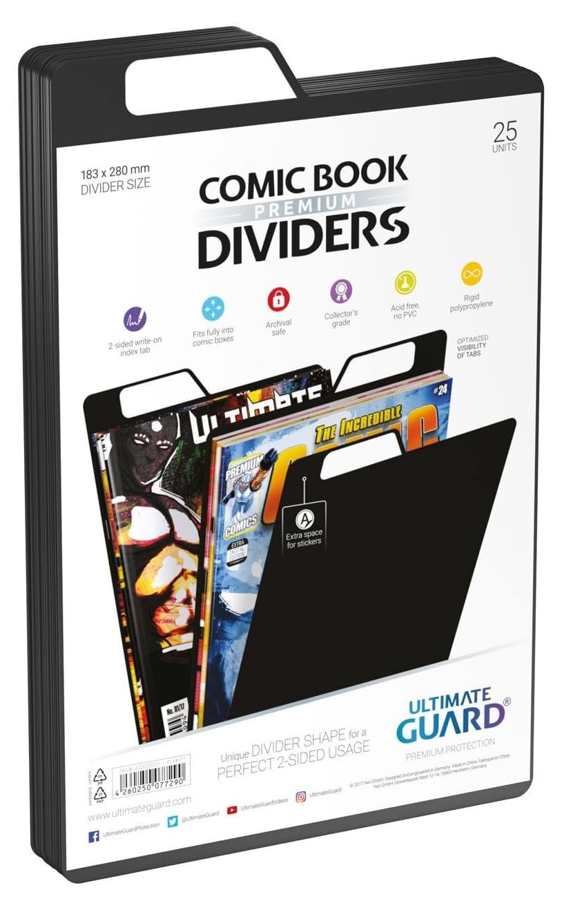 Ultimo Guardia UGD020022 - Premium Comic Book divisori 25, Nero