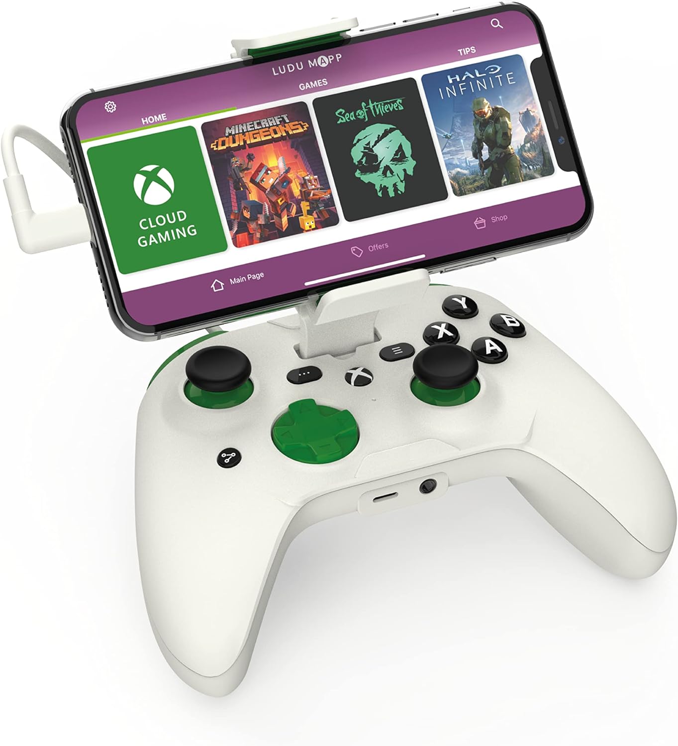 RiotPWR Xbox Edition iPhone Cloud Gaming Controller Mobile Handheld Console/Controller for Mobile Games on your iPhone -1 Month Free Xbox Game Pass Ultimate – MFI Certified for iOS