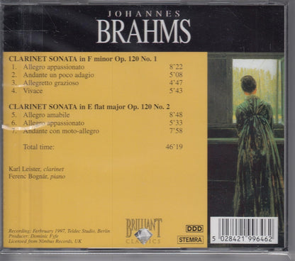 BRAHMS - CLARINET SONATAS 1 & 2 / LEISTER & BOGNAR