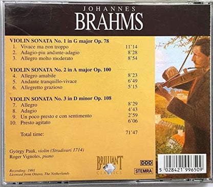 Unknown Artist - Brahms Violin Sonatas 1-3