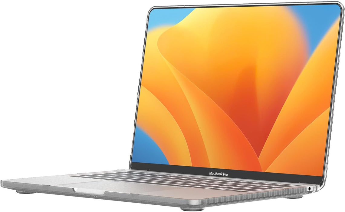 Tech21 EVO Wave - Carcasa rígida para MacBook Pro de 13 Pulgadas (2020-2022), Transparente