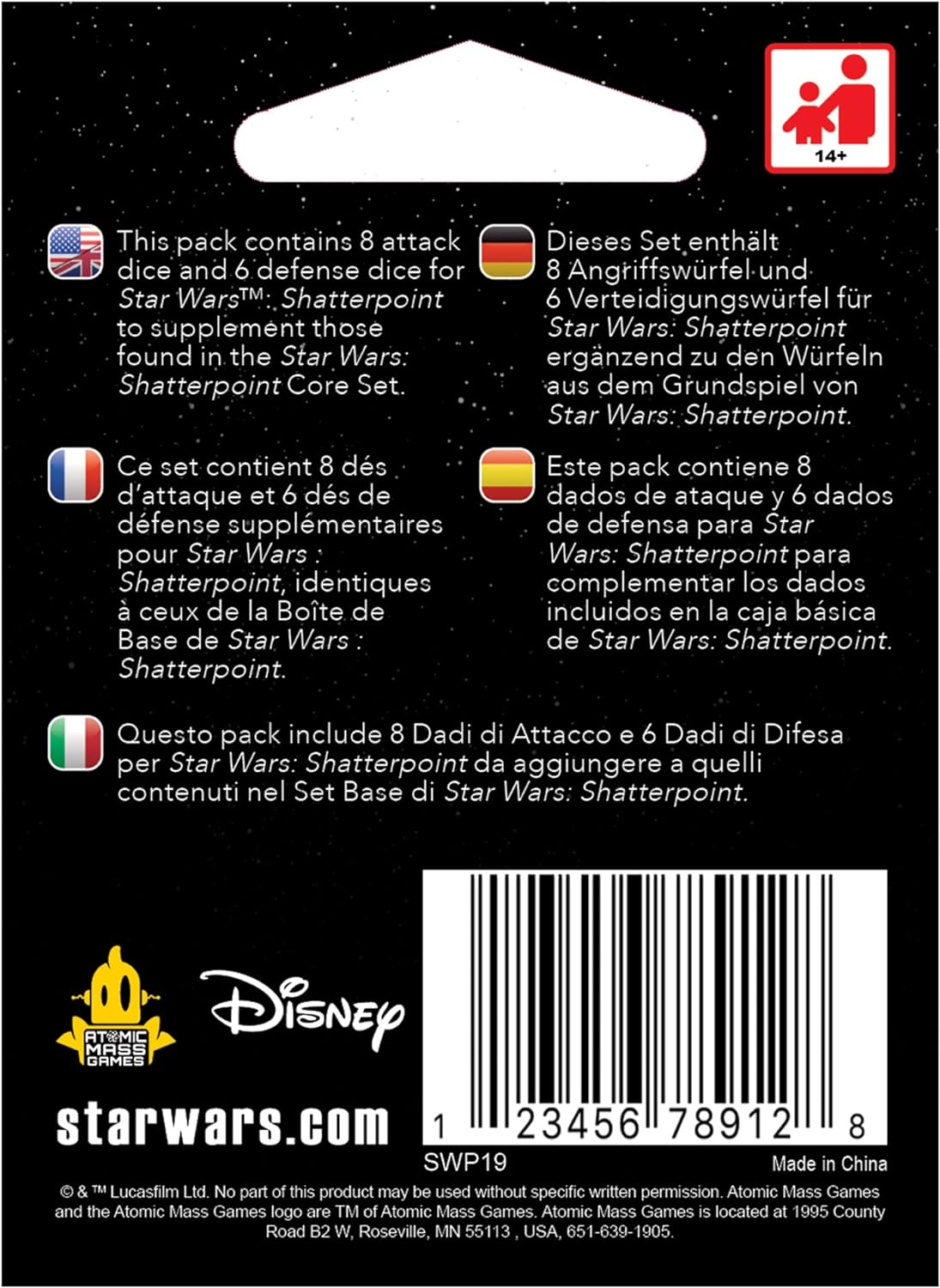 Star Wars Shatterpoint DICE Pack | Tabletop Miniatures Game | Strategy Game | Skirmish Battle Game for Kids and Adults | Ages 14+ | 2 Players | Avg. Playtime 90 Minutes | Made by Atomic Mass Games