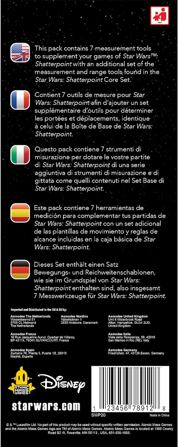 Star Wars Shatterpoint Measuring Tools | Tabletop Miniatures Game | Strategy Game | Skirmish Battle Game for Kids and Adults | Ages 14+ | 2 Players | Avg. Playtime 90 Mins | Made by Atomic Mass Games