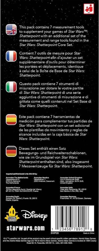 Star Wars Shatterpoint Measuring Tools | Tabletop Miniatures Game | Strategy Game | Skirmish Battle Game for Kids and Adults | Ages 14+ | 2 Players | Avg. Playtime 90 Mins | Made by Atomic Mass Games