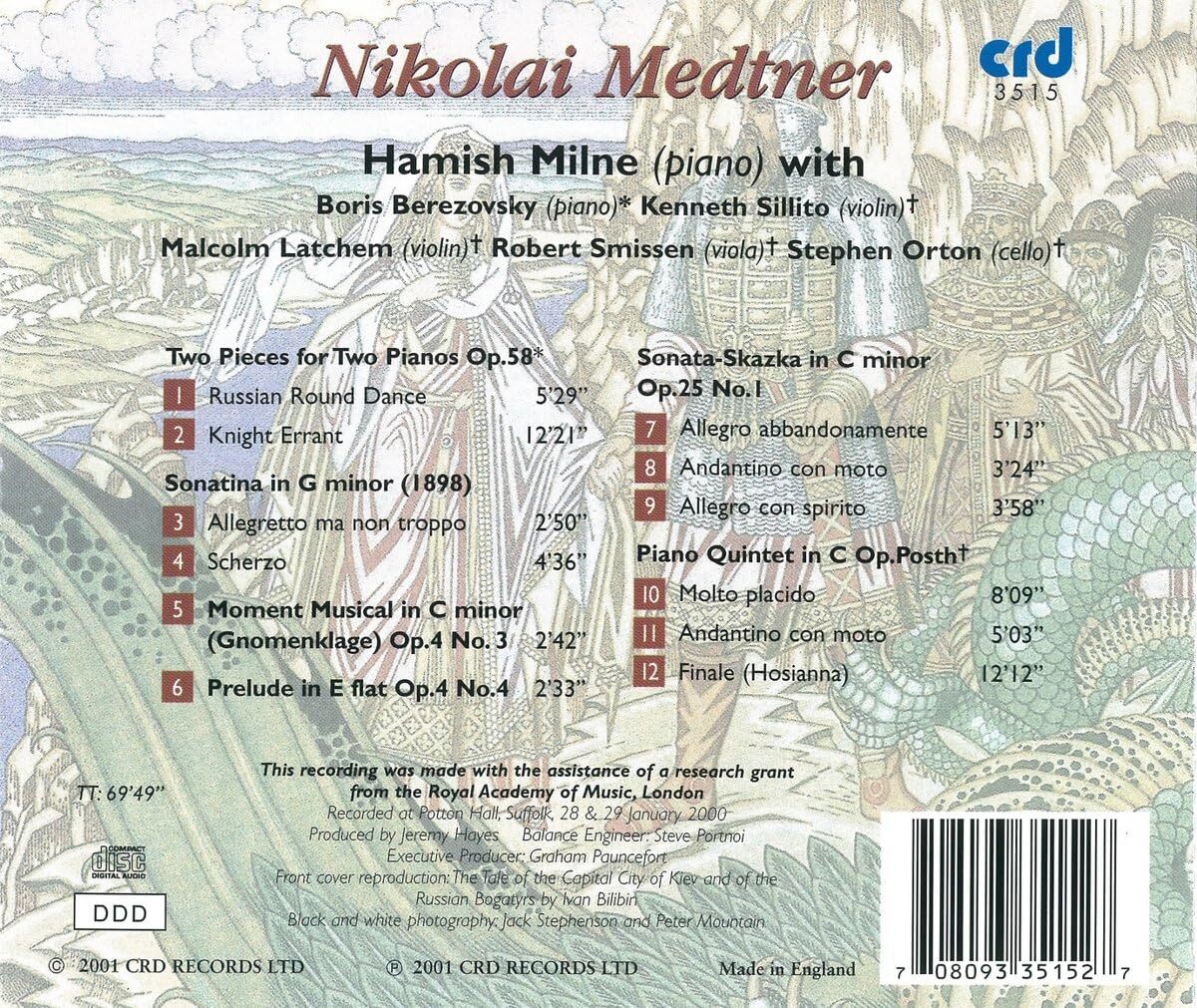 Nikolai Medtner: Two Pieces for Two Pianos, Op. 58/...