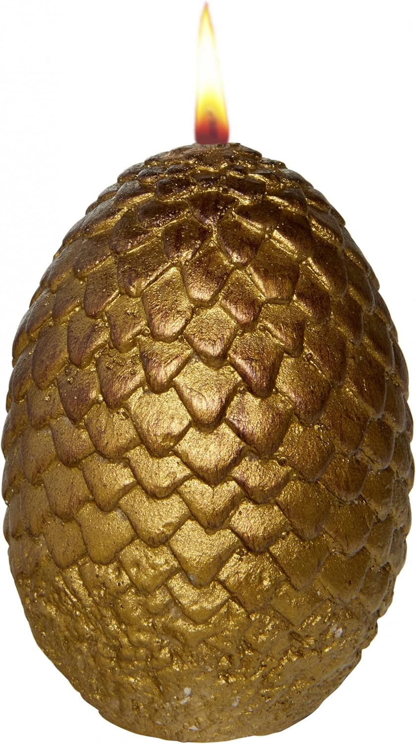 Game Of Thrones - Sculpted Dragon Egg Candle - Gold