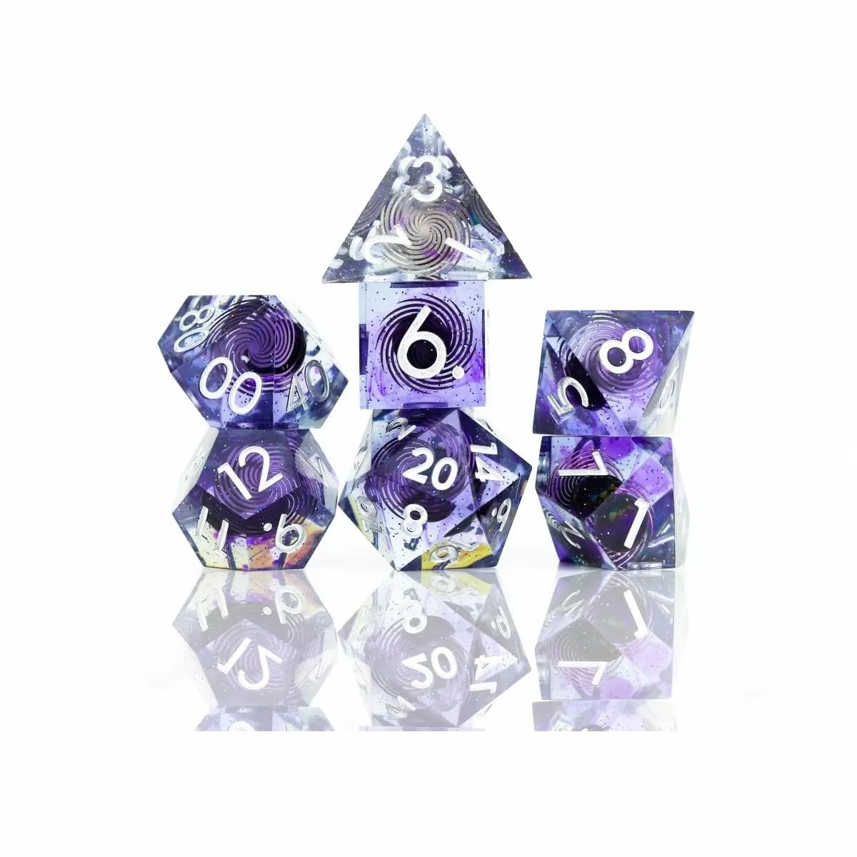 Sirius Dice Poly Set - Sharp Midnight (7