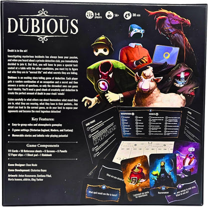 Arcane Wonders Dubious Card Game Engage in Exciting Deception & Deduction | Ideal Family Fun | High Replayability | Perfect for Party Game Nights