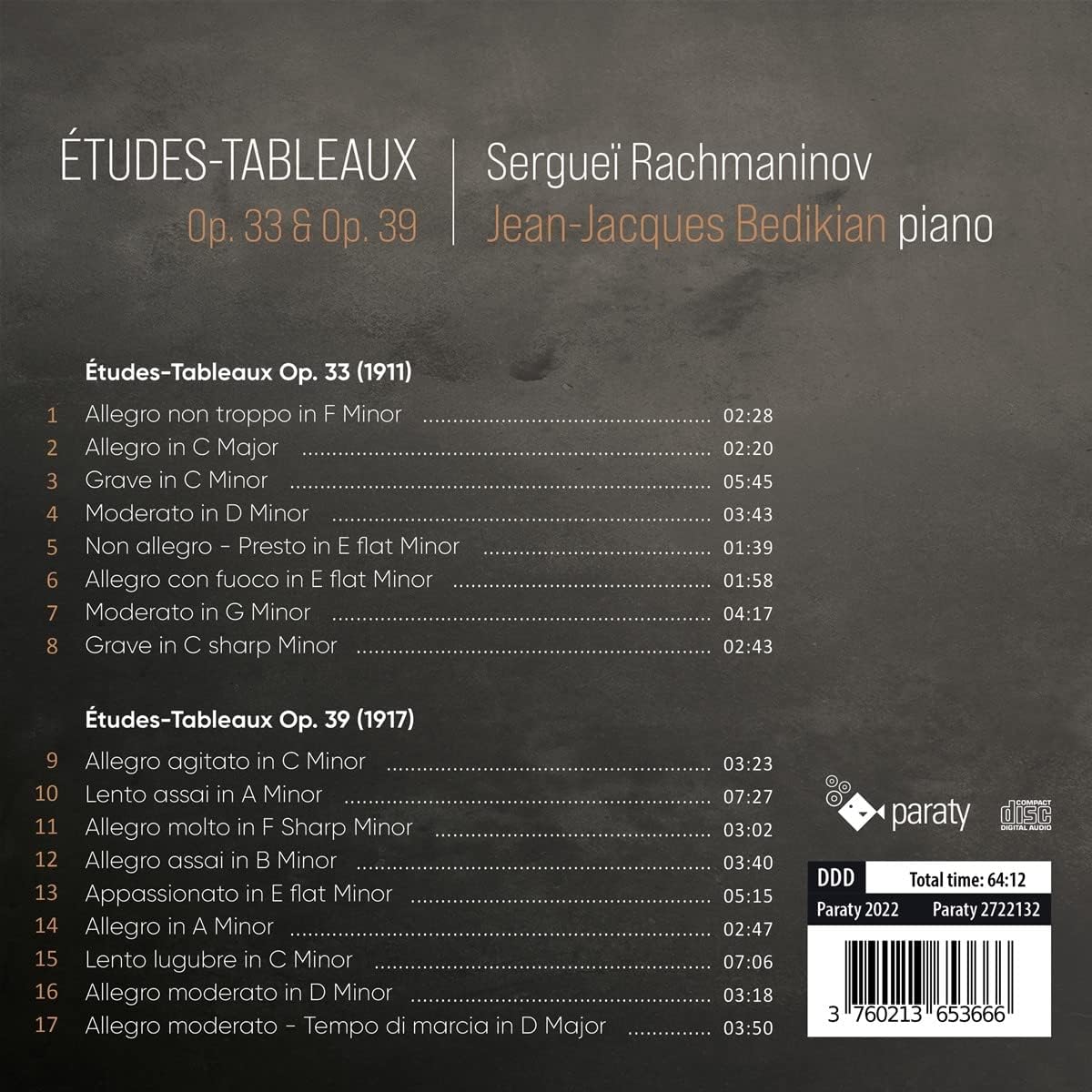 Rachmaninov Etudes-Tableaux
