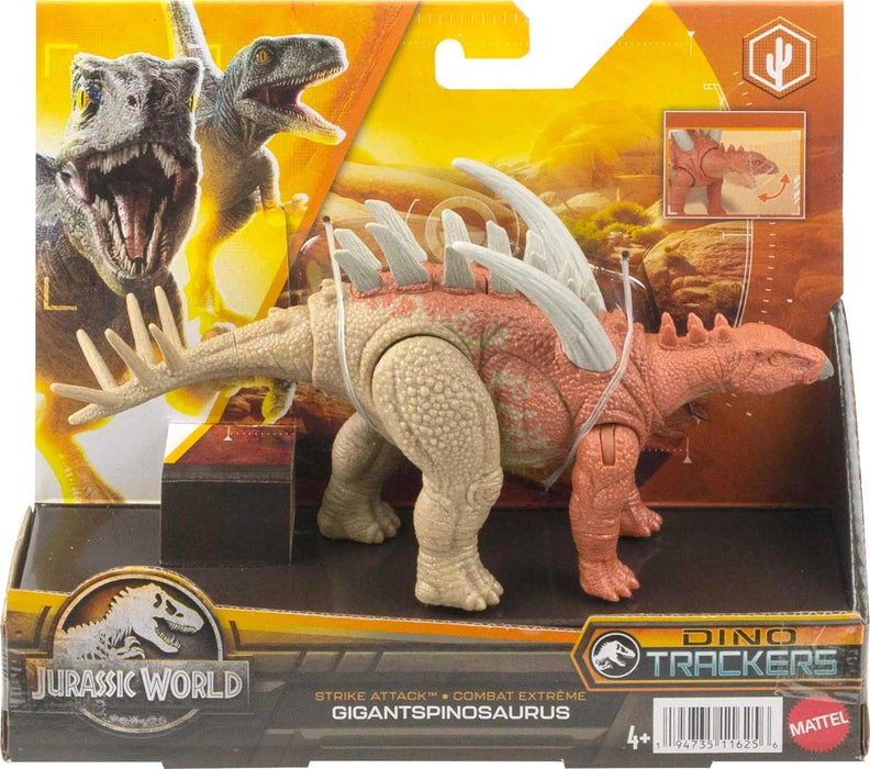 Mattel Jurassic World Strike Attack Dinosaur Toy, Gigantspinosaurus Action Figure with Movable Joints & Strike Motion