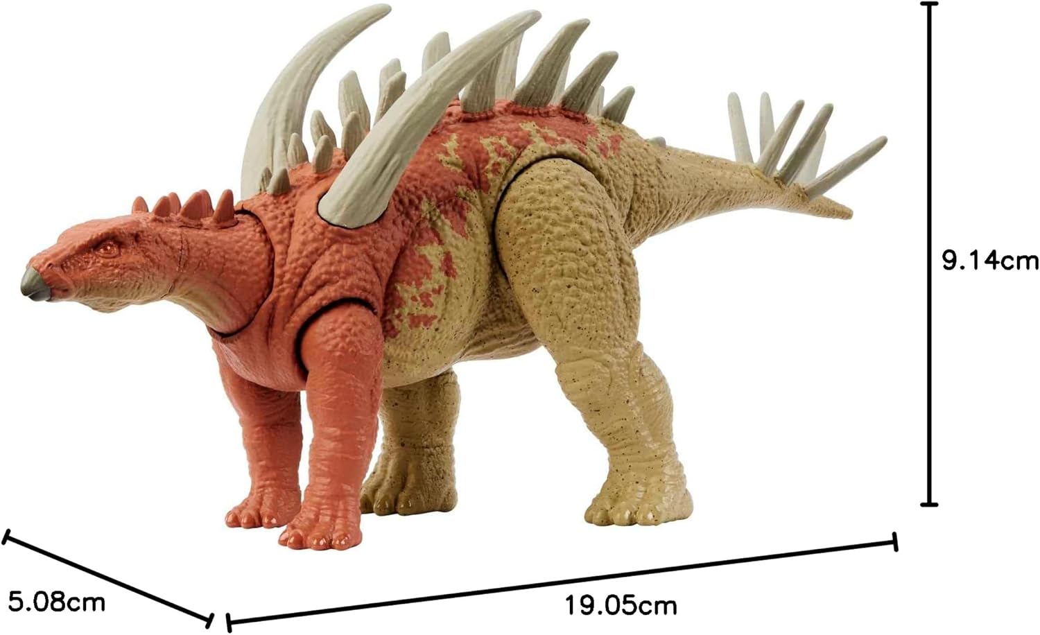 Mattel Jurassic World Strike Attack Dinosaur Toy, Gigantspinosaurus Action Figure with Movable Joints & Strike Motion