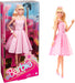 Barbie The Movie Doll, Margot Robbie as Barbie, Collectible Doll Wearing Pink and White Gingham Dress with Daisy Chain Necklace, HPJ96