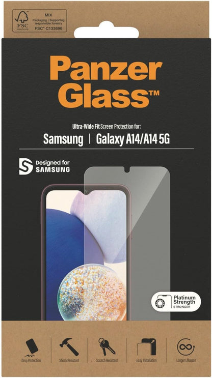 Panzerglass ® Screen Protector Samsung Galaxy A14 | A14 5G | Ultra-Wide Fit