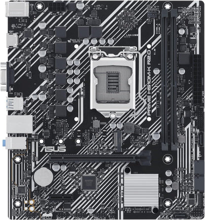 ASUS Prime H510M-K R2.0 Mainboard Sockel Intel LGA 1200 (Intel H470 Chipsatz, micro-ATX, DDR4 Speicher, PCIe 4.0, BIOS Flashback, USB 3.2 Gen 1, Aura Sync