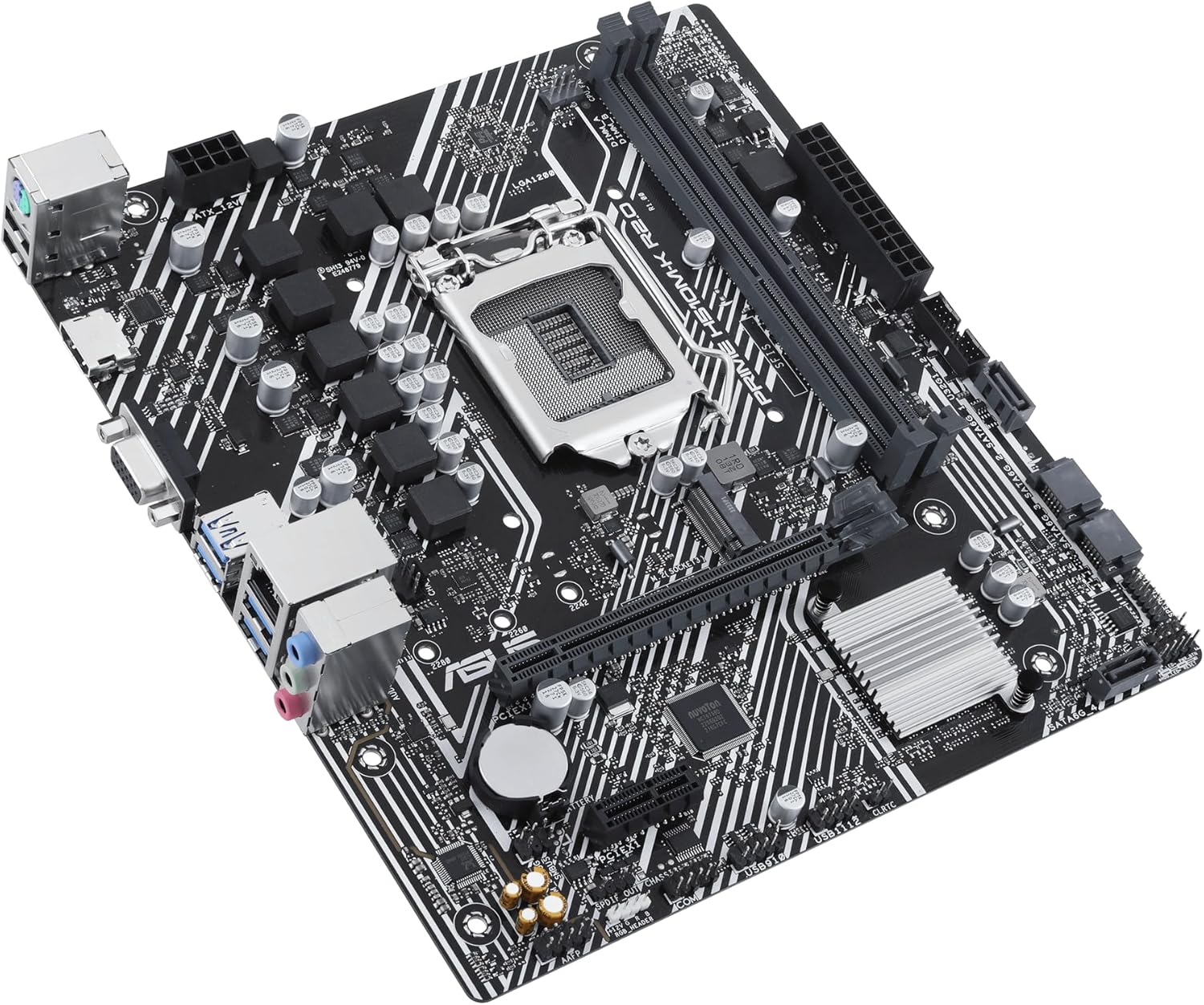 ASUS Prime H510M-K R2.0 Mainboard Sockel Intel LGA 1200 (Intel H470 Chipsatz, micro-ATX, DDR4 Speicher, PCIe 4.0, BIOS Flashback, USB 3.2 Gen 1, Aura Sync