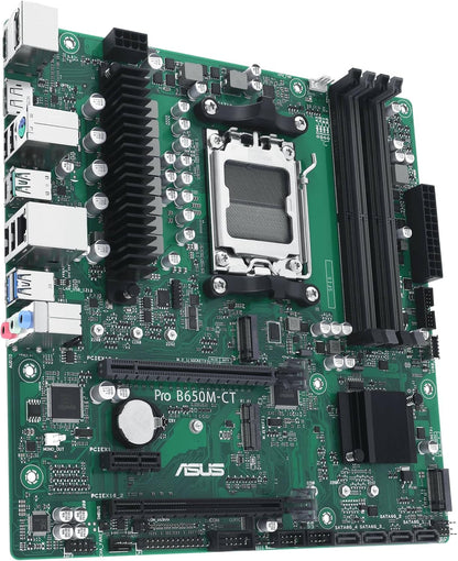 ASUS Pro B650M-CT-CSM Business Motherboard Socket AMD AM5 (Ryzen 7000, micro-ATX, DDR5 Memory, PCIe 5.0, USB 3.2 Gen 2, Commercial BIOS Kit