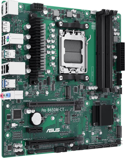 ASUS Pro B650M-CT-CSM Business Motherboard Socket AMD AM5 (Ryzen 7000, micro-ATX, DDR5 Memory, PCIe 5.0, USB 3.2 Gen 2, Commercial BIOS Kit