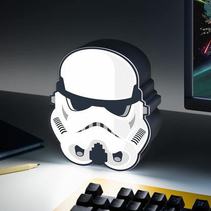 Paladone Star Wars Stormtrooper Night Light - Officially Licensed Lucas Film Bedroom Décor and Desk Lamp, Gift for Mandalorian Fans, Battery Powered