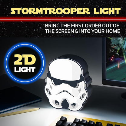 Paladone Star Wars Stormtrooper Night Light - Officially Licensed Lucas Film Bedroom Décor and Desk Lamp, Gift for Mandalorian Fans, Battery Powered