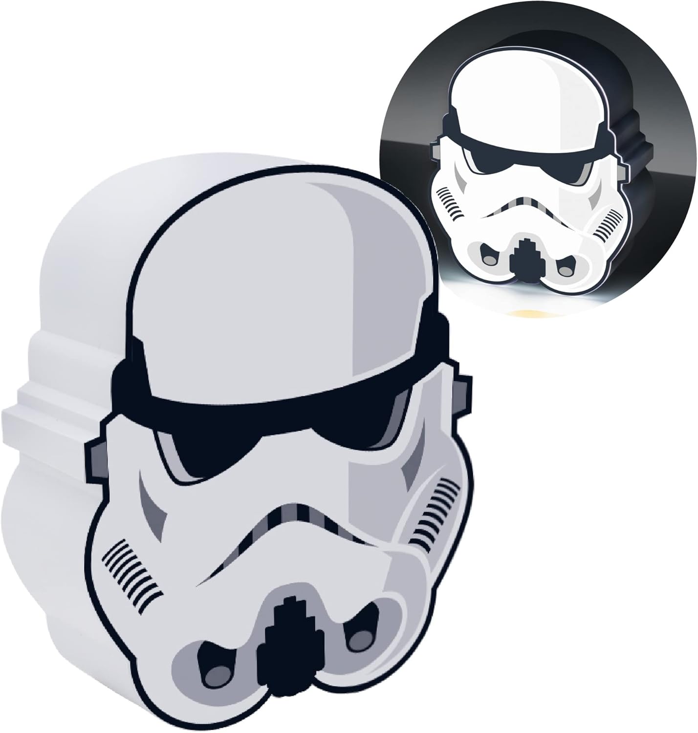 Paladone Star Wars Stormtrooper Night Light - Officially Licensed Lucas Film Bedroom Décor and Desk Lamp, Gift for Mandalorian Fans, Battery Powered