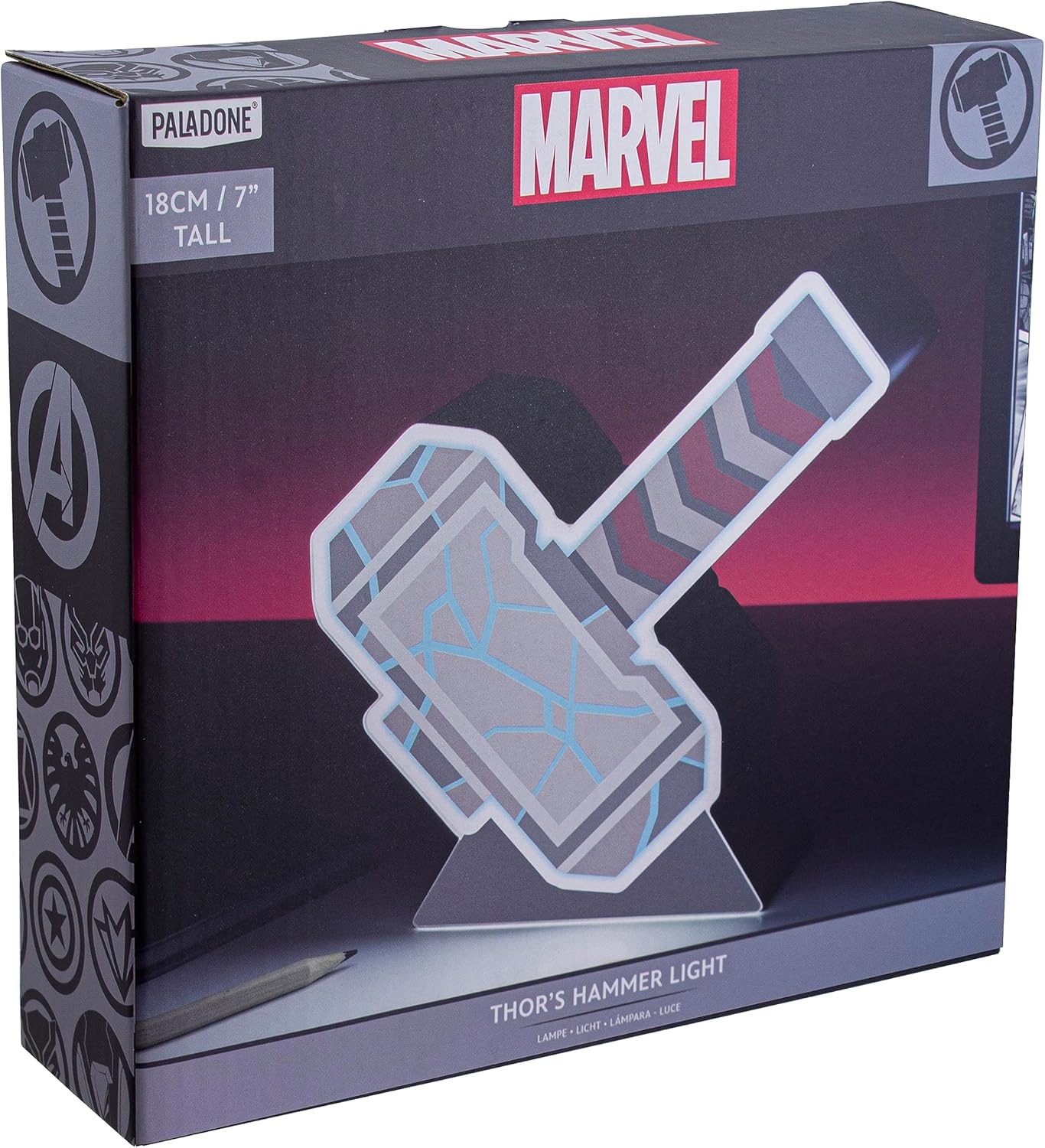 Paladone Marvel Box Light Thor's Hammer 17 cm