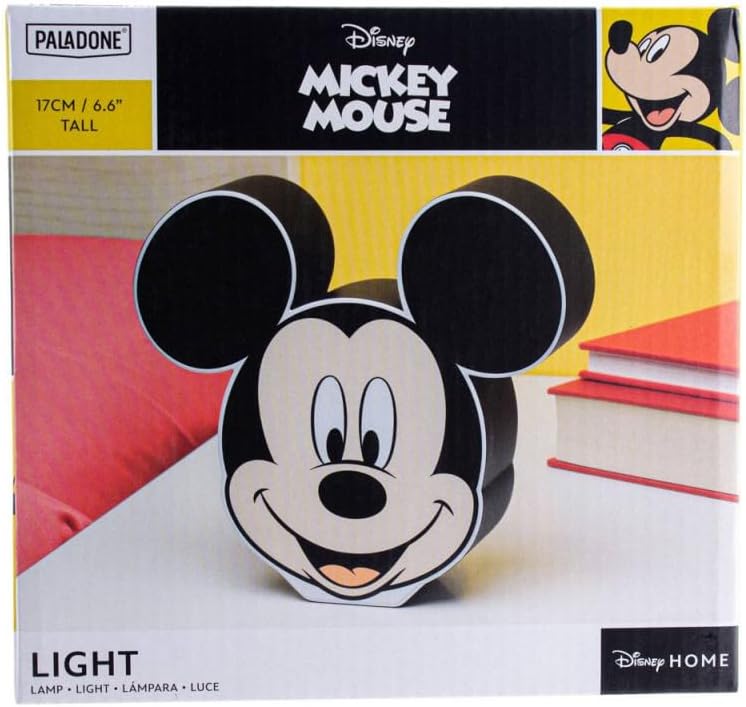 Paladone Mickey Mouse Night Light - Officially Licensed Disney Bedroom Decor and Desk Lamp, Gift for Disney Fans