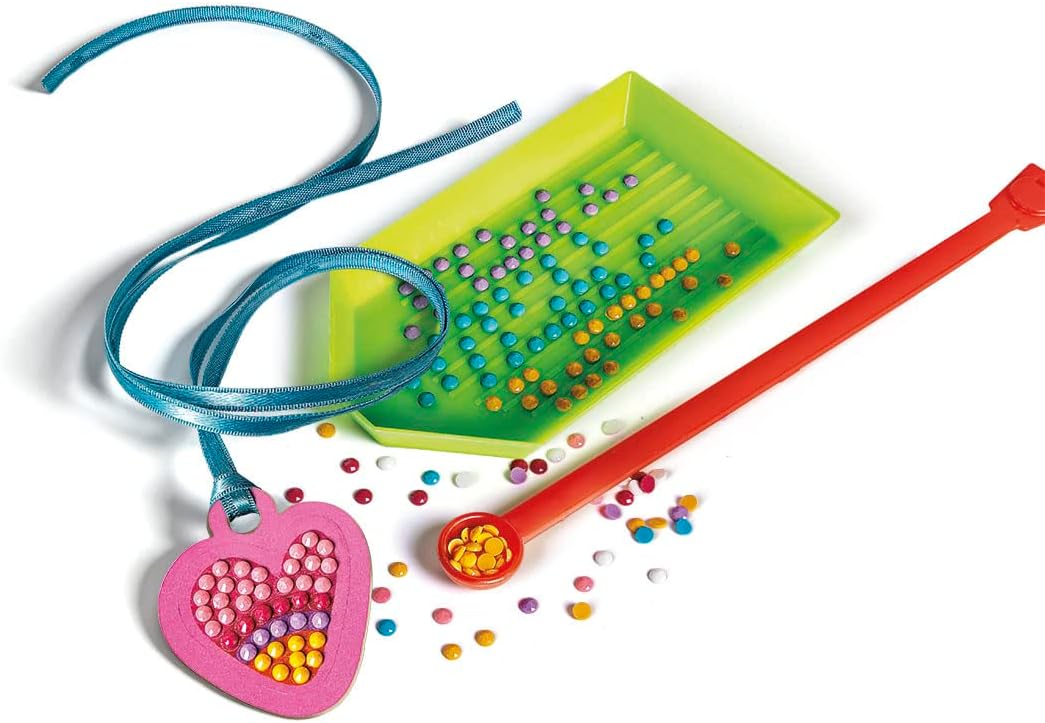 Clementoni Idea - Sparkly Creations Game Icons, Diamond Art, creatief spel voor kinderen vanaf 7 jaar, kit kunst en laboratorium edelstenen, stickers met het thema gaming, 18746