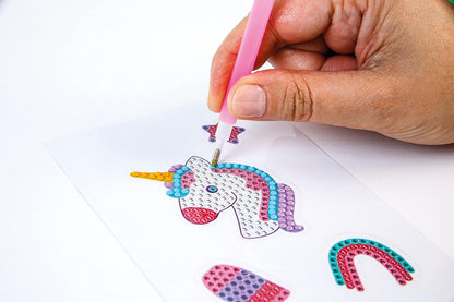 Clementoni Idea - Sparkly Creations Game Icons, Diamond Art, creatief spel voor kinderen vanaf 7 jaar, kit kunst en laboratorium edelstenen, stickers met het thema gaming, 18746