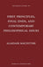 First Principles, Finals Ends, and Contemporary Philosophical Issues