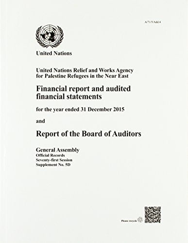 Financial Report and Audited Financial Statements for the Year Ended 31 December 2015 and Report of the Board of Auditors
