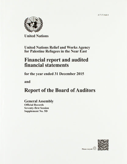 Financial Report and Audited Financial Statements for the Year Ended 31 December 2015 and Report of the Board of Auditors