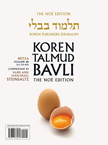 Koren Talmud Bavli V8b: Beitza, Daf 23b-Daf 40b, Noé Color Pb, H/E