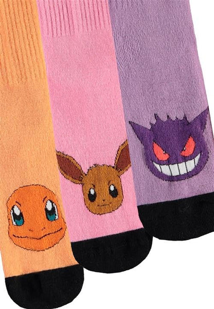 POKEMON - Trio Color - Pack of 3 pairs of Sport so