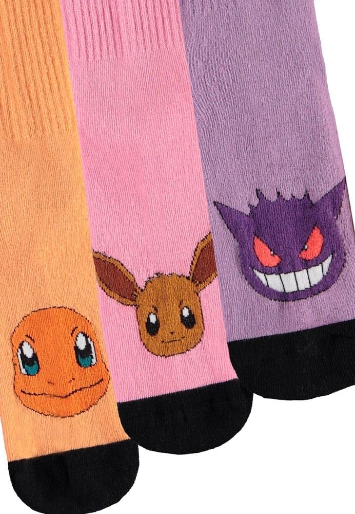 POKEMON - Trio Color - Pack of 3 pairs of Sport so