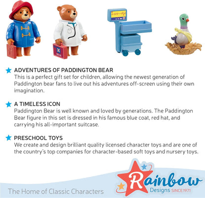 Rainbow Designs Official Paddington Bear Rescue Kit - The Adventures of Paddington Figurines for Kids