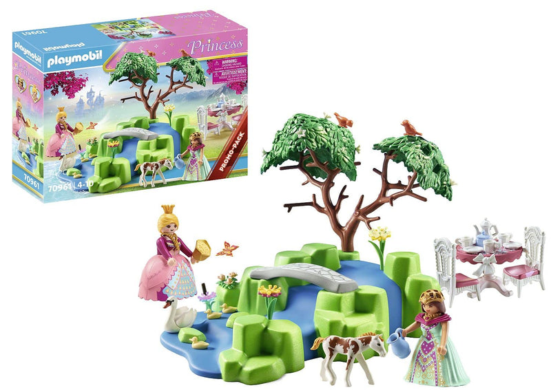 Playmobil 70961 Princess Promo Pack Princess Picnic with Foal, Fairy Princess with Swan Family, Fairy Tale, toy playset suitable for ages 4+