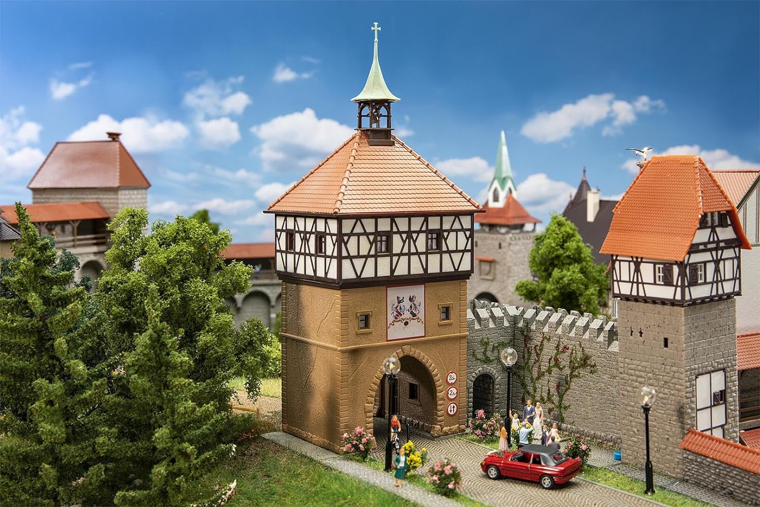 Faller 191789 H0 Old Town Gate with Wall