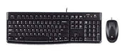 Logitech MK120 Combo con Teclado y Ratón con Cable para Windows, Disposición QWERTY Italiano - Negro