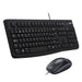 Logitech MK120 Wired Keyboard and Mouse Combo for Windows, QWERTY Spanish Layout - Black