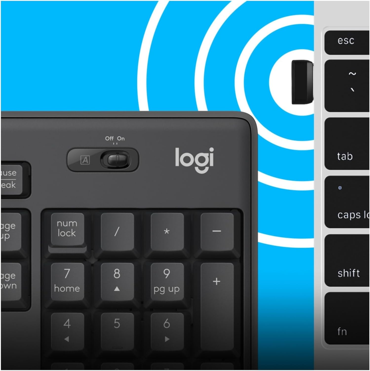 Logitech MK295 Silent Wireless Combo, QWERTY US International Layout - Grey