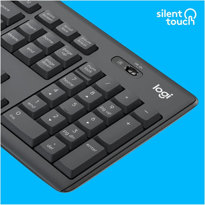 Logitech MK295 Silent Wireless Combo, QWERTY US International Layout - Grey