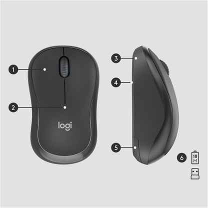 Logitech MK295 Silent Wireless Combo, QWERTY US International Layout - Grey