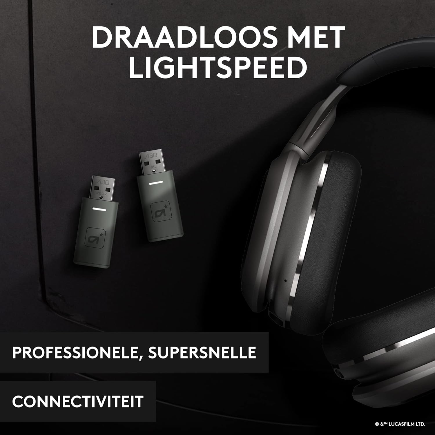 Logitech G Astro A30 Lightspeed Wireless Gaming Headset for Xbox- Bluetooth, 2.4Ghz, Built-In & Detachable Mic, USB-C, 3.5mm, for Xbox Series X|S, Switch, PC - The Mandalorian Edition