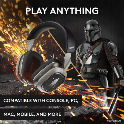 Logitech G Astro A30 Lightspeed Wireless Gaming Headset v. PS5 - Bluetooth, 2,4Ghz, Ingeb. & Afneemb. Micr., USB-C, 3,5mm, v. Playstation, Nintendo Switch, PC - The Mandalorian Edition