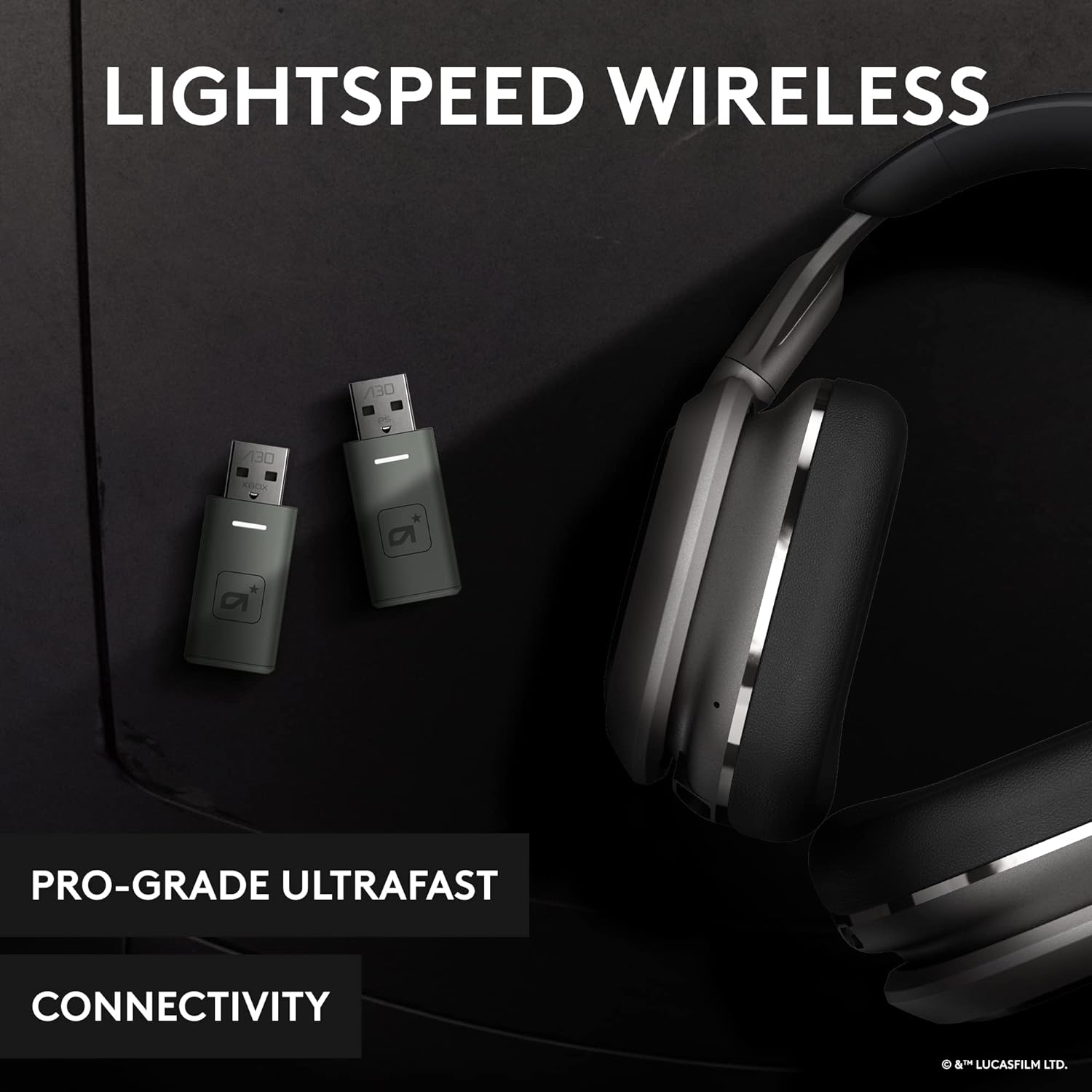 Logitech G Astro A30 Lightspeed Wireless Gaming Headset v. PS5 - Bluetooth, 2,4Ghz, Ingeb. & Afneemb. Micr., USB-C, 3,5mm, v. Playstation, Nintendo Switch, PC - The Mandalorian Edition